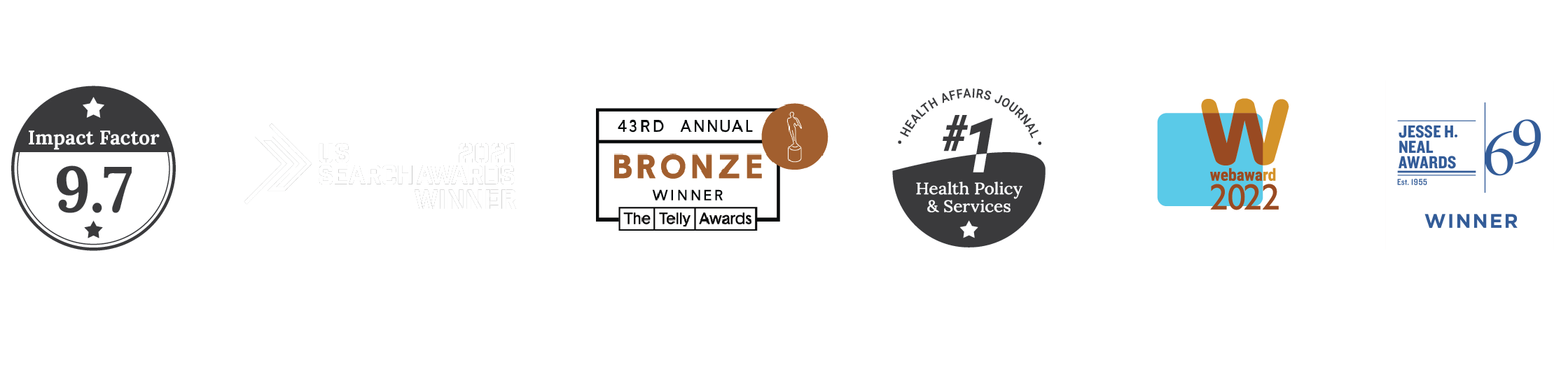 Health Affairs Award Badges